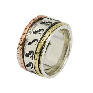 925 Sterling Silver <b>Spinner</b> <b>Ring</b> <b>for</b> <b>Women</b> Beautiful Hammer Design Eternity Vermeil Jewelry Online Wedding Fashion Jewelry Sale - Product Image 1