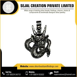 Pendentif à breloque dragon en argent sterling en gros - Product Image 5