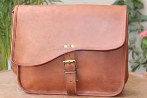 Bolso bandolera Vintage de cuero de cabra Real 10*13 pulgadas - Product Image 2