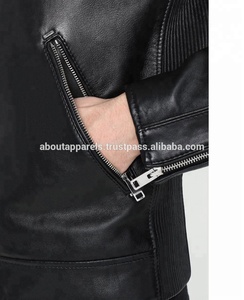 2026 New Trendy Fashion Men Autumn Winter Wholesale Genuine Sheepskin Leather Motorbike <b>Jacket</b> & Coats - Product Image 4
