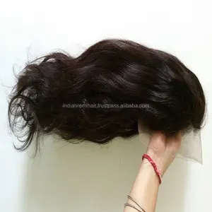 Temple Donated natural Straight Full lace Human Hair Wig natural brazilian virgin hair indian hair wig