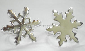 Anneaux de serviette en métal argenté - Product Image 4
