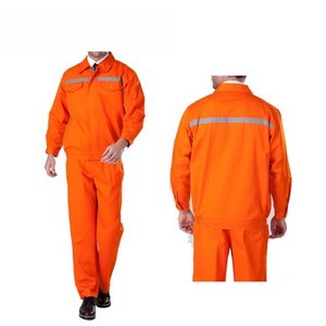 Monos de algodón 100% con cinta reflectante, uniformes de trabajo de construcción de alta visibilidad, Material de poliéster - Product Image 3