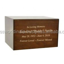 Suministros funerarios de la India, urna de madera fuerte de Brassworld para adultos - Product Image 6