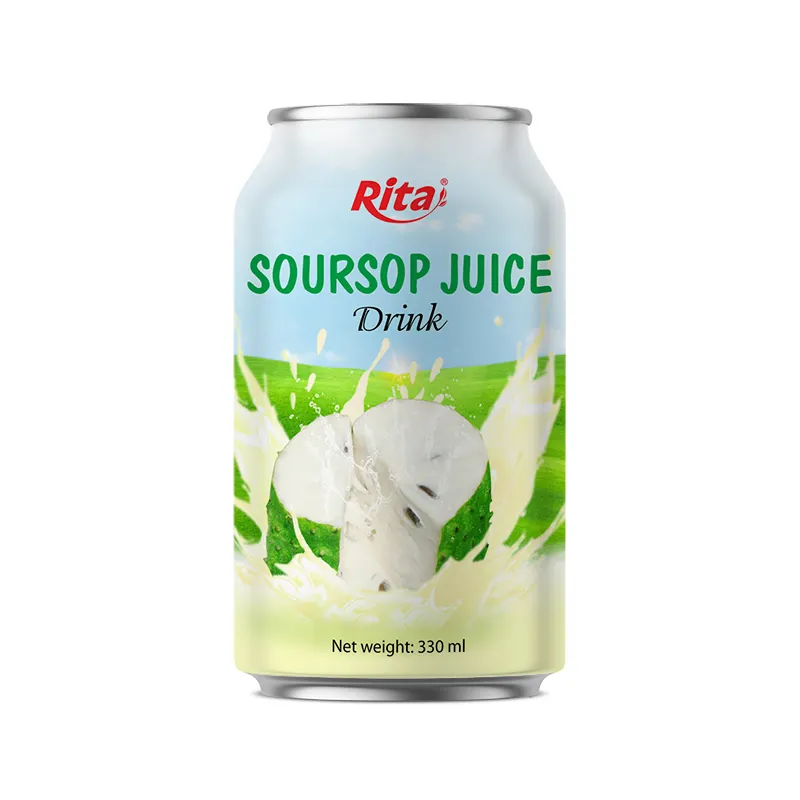 Marque japonaise Rita — canette en aluminium pour jus de sauce, 330ml, impression tropicale, produit d'origine vietnamien