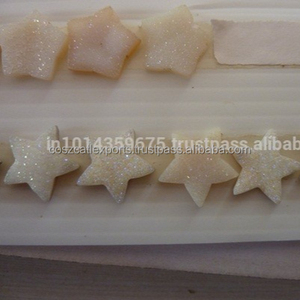 
 
 
 Cabochons d'agate drusy blanc naturel en forme d'étoile, pierres de guérison, vente en gros, taille et poids personnalisés, évaluation par un tiers - Product Image 1