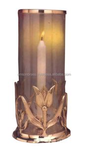 Porte-bougie d'urgence en verre, design en métal Antique - Product Image 3
