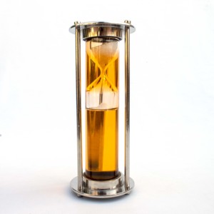 Calyron náutico naranja líquido arena temporizador hora vidrio arena blanca niquelado aleación Metal antiguo imitación hecho a mano decoración del hogar - Product Image 4