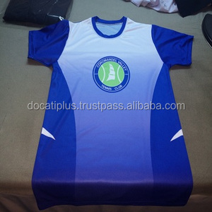 เสื้อเจอร์ซีย์เทนนิสผ้าโพลีเอสเตอร์ออกแบบได้ตามต้องการ - Product Image 1