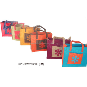 Factory Wholesale Eco Friendly Reusable Custom Rope Handle Cotton Canvas Large (>50cm) Beach Tote <b>Bag</b> From Delhi - Product Image 1