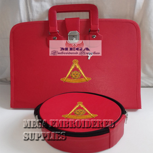 Tablier souple maçonnique avec broderie complexe de lingots pour le point de croix et l'artisanat de broderie artisanale - Product Image 4