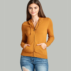 Women Zipper Style <b>Sweatshirt</b> Hooded and Side Pocket With Premium Quality for Ladies <b>Sweatshirt</b> Hoodies by Viky Industries - Product Image 3