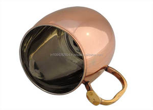 New Moscow Mule Russian Cocktail Tumbler Ceramic <b>Copper</b> Moscow Mule <b>Cup</b> with Unique Thumb Print Design - Product Image 4