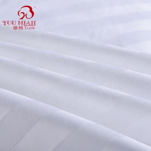 고품질 공단 호텔 침구 리넨 100% 년 면 60s 보통 침대 시트 - Product Image 3