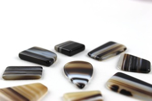 Piedras Preciosas Sueltas de Ágata Natural de Alta Calidad, Grado AAA, 9 Piezas, Formas Mixtas, Cabujones Lisos para Hacer Joyería - Product Image 5