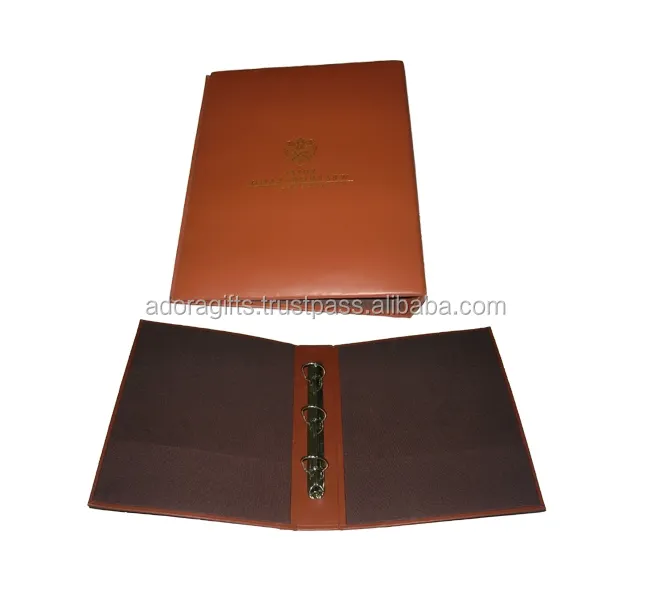 KHÁCH SẠN Menu Card Cover Với 3 Vòng/Thời Trang Menu Chủ Thẻ Làm Bằng Da/Giá Rẻ Menu Covers Cho Nhà Hàng