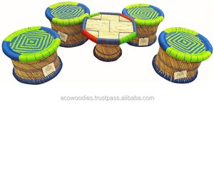 WholesaBamboo Canne Tabouret Jardin Ottoman Ensembles Repose-pieds Salon Ensembles Restaurant Gain de Place Tabouret Ensembles Os Incrustation Console - Product Image 1