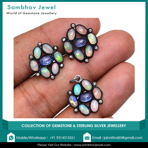 Ensemble de pendentifs pour femmes en argent sterling 925 plaqué or élégant, opale, cadeaux de mariage, fiançailles, anniversaire, prix d'usine, approvisionnement en gros - Product Image 3