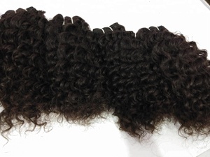Mechones de pelo indio Virgen sin procesar, cabello humano rizado indio - Product Image 5