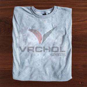 T-shirts 100% coton de haute qualité pour hommes col rond/col rond brodé motif solide Fitness imprimé vêtements tricotés-rouge - Product Image 4