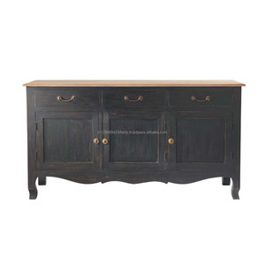 Vente en gros Armoire de rangement de luxe en manguier anglais Buffet à trois portes et trois tiroirs pour la cuisine, la salle à manger et le salon - Product Image 1