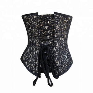High Quality Customized Overbust Steelboned Brocade <b>Corset</b> XS Size Waist Trainer <b>Lace</b> Embroidery Decorations Vendors Exporter - Product Image 2