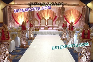 Set de manchons en bois sculpté pour mariage, parures élégantes, pour décor de mariage indien, loisirs créatifs, lot de 10 pièces - Product Image 4