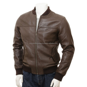 Blouson aviateur d'hiver personnalisé pour hommes avec la dernière conception en cuir de vache respirant grande taille - Product Image 1
