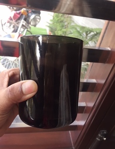 <b>Black</b> Glass Votive <b>Candle</b> <b>Holder</b> with Thick Smoke Effect for Home Christmas Decorations - Product Image 5