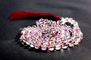 สร้อยมาลาหินธรรมชาติโบฮีเมียนคุณภาพสูง 108 เม็ด ลูกปัดจัปมาลาสำหรับสวดมนต์ ของขวัญสำหรับงานปาร์ตี้ - Product Image 4