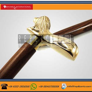 High Quality Brass Lion Had Handel Camping & Hiking Walking Sticks - Product Image 2