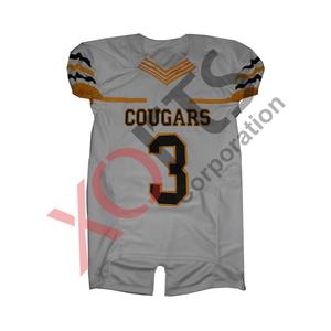 Uniformes de maillot de football américain de qualité supérieure Nom et numéro d'équipe brodés sublimés Caractéristiques respirantes et de taille supérieure - Product Image 1