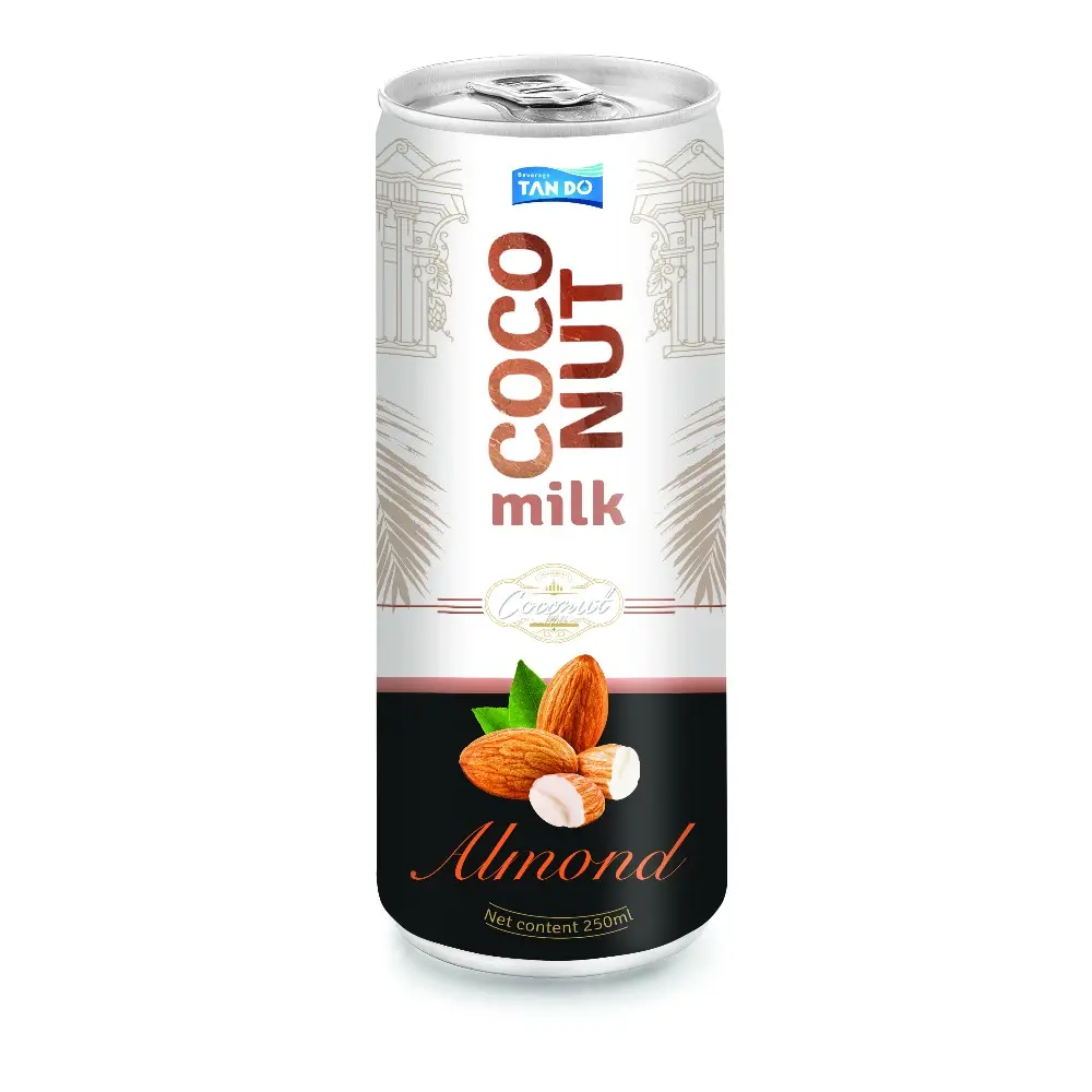 Wholesale 250ml Can Coconut Milk with Almond HALAL