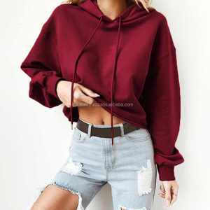 Women's Stylish Comfortable 100% Cotton Eco-Friendly Crop Top <b>Hoodie</b> KFHW03 <b>Christmas</b> 3D Color Triangles Design Winter Season - Product Image 6