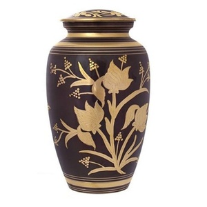 Contenedor de cenizas conmemorativas Hermoso diseño de latón duradero Recuerdo Funeral Memorial Cenizas Urnas para servicios de entierro a la venta - Product Image 2