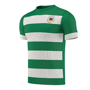 Maillot de football imprimé numérique à séchage rapide 2024, 100% polyester tricoté, col rond pour hommes et femmes, poids du tissu 140 grammes - Product Image 2