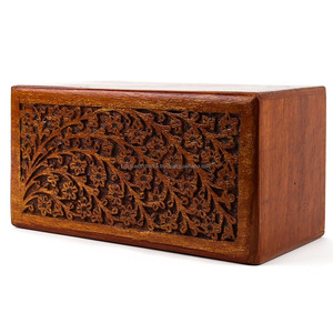 Solid Wood American Style Funeral Urn by Brassworld India - Product Image 2