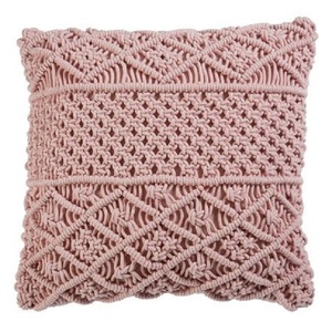 Housse de coussin en macramé douce et naturelle Design carré vintage tricoté pour la maison et l'hôtel directement du fournisseur - Product Image 3