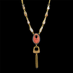 Chaîne à maillons en laiton plaqué or Biwa pour femmes pour mariage, fiançailles ou cadeau de fête pour collier de déclaration plaqué or - Product Image 2