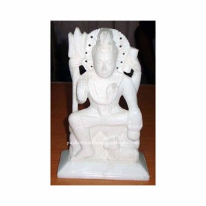 Pure White Marble God Shiva Statues - Product Image 1