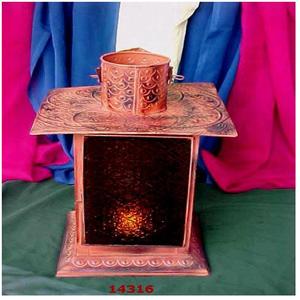 Linternas decorativas naranjas de hierro al por mayor de alta calidad para la decoración del hogar para Navidad - Product Image 2