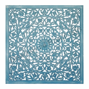 Panneau mural sculpté floral en MDF carré de luxe pour décor de chambre à coucher et de bureau Mandala décoratif en bois oeuvre en gros - Product Image 6