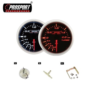 52mm Prosport Car <b>Accessories</b> Electric Parts Turbo boost Gauge White/Amber - Product Image 4