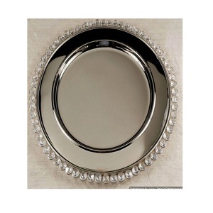 แท่นชาร์จลูกปัดคริสตัลชุบนิกเกิลตกแต่งแฟนซีเรียบง่ายแวร์หรูหรา - Product Image 1