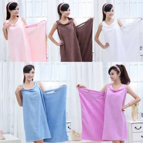 Women Super Absorbent cotton Bath Beach Wearable Body Wrap Spa Towel Towel