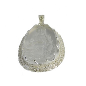 Venta caliente 925 colgante de piedras preciosas de cristal de plata esterlina nuevo collar de estilo Vintage con chapado en rodio para mujeres y regalos de niñas - Product Image 1