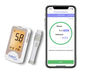 Bluetooth Bloed Glucometer Glucose Meter/Monitor Telehealth Telemedicine Api/Sdk Wifi Iot Rpm Smart Draadloze Ble Gratis App