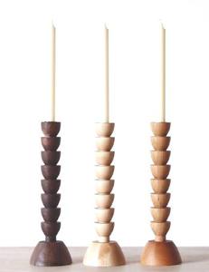 Bougeoir VINTAGE en bois, chandelier - Product Image 4