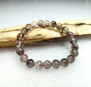 สร้อยข้อมือลูกบอลพลอยเจ็ดเม็ดทำจากธรรมชาติ - Product Image 1