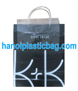 Sac en plastique HDPE rigide recyclable avec poignée à clip et soufflet latéral pour usage professionnel et commercial - Product Image 3